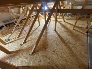 Professionally installed raised loft boarding system